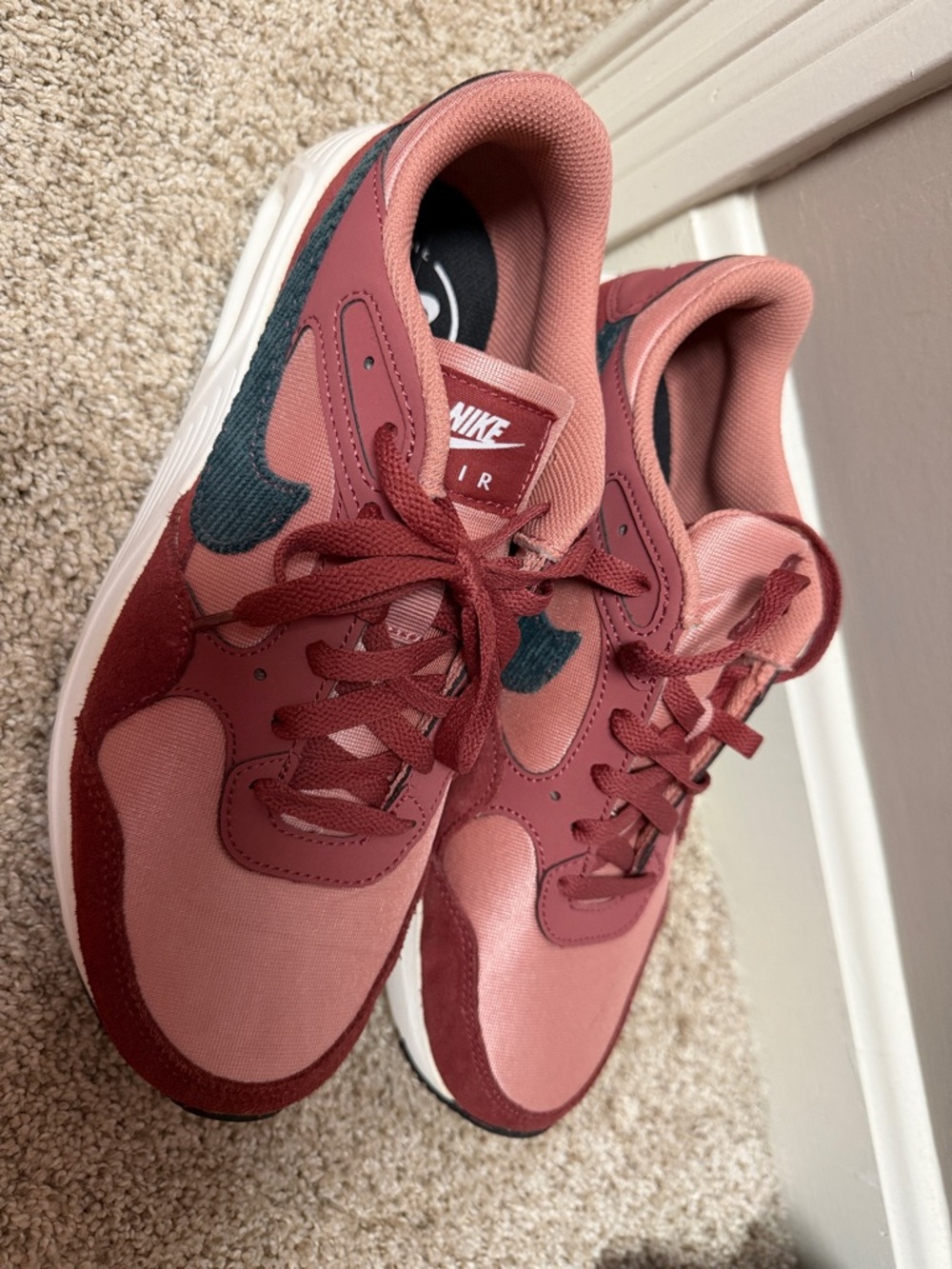 Nike Two-Tone Pink & Burgundy Low-Top Sneakers